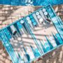 Objets de décoration - Jeu de Backgammon Bleu - Cuir Vegan Alligator - Medium - VIDO LUXURY BOARD GAMES