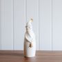 Christmas table settings - Ceramic White and Gold Santa - WE LOVE SEASONS