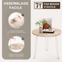 Tables basses - KAPANOU Table Ronde Pliante CCC008-W - KAPANOU
