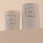 Candles - Oud scented candle white glass 180g - 100% vegetable wax - TANDEM FRAGRANCES