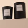 Candles - White flowers scented candle black glass - 6,40oz 100% vegetable wax - TANDEM FRAGRANCES