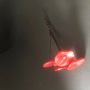 Floral decoration - Small Red Glass Flower For Outside On Flexible Stem - CARNEOL GLASS