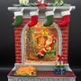 Other Christmas decorations - Christmas LED Fireplace Scene – Santa & Child with Music - BLUE STAR B.V.