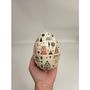 Objets de décoration - Oeuf de Pâques en carton 12 cm 'City Glow' - NESTLER GMBH FEINKARTONAGEN