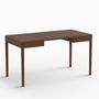 Office furniture and storage - FRONT – Minimalist Work Desk in Walnut Wood 140x70 - MOR