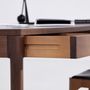 Office furniture and storage - FRONT – Minimalist Work Desk in Walnut Wood 200x100 - MOR
