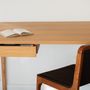Office furniture and storage - FRONT – Minimalist Work Desk in Oak Wood 120x60 - MOR