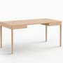 Office furniture and storage - FRONT – Minimalist Work Desk in Ash Wood 180x90 - MOR