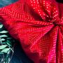 Gifts - Reusable Gift Wrap – Golden Feather Red - CARÉDEAU PAPIER CADEAU RÉUTILISABLE