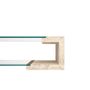 Coffee tables - MANILA Coffee Table in Natural Travertine Marble and Glass - MEDDEL