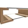 Coffee tables - MANILA Coffee Table in Natural Travertine Marble and Glass - MEDDEL