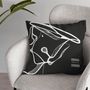 Fabric cushions - Black Mobali decorative pillow 60 x 60 - Design by BRASS - ARTDECORIS