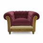 Canapés pour collectivités - Chesterfield Essence Bordeaux Plus | Canapé et fauteuil - CREARTE COLLECTIONS