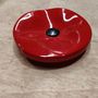 Garden accessories - Round small glass flower for outdoor use in red colour - CARNEOL GLASS