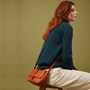 Bags and totes - Jay - Small Leather Crossbody Bag in Grainy Tan - MIMI BERRY