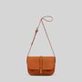 Sacs et cabas - Merlin - Grand sac à bandoulière en cuir brun grainé - MIMI BERRY