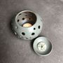 Decorative objects - Enamelled Stoneware Perfume Burner Candle Holder - LES POTERIES DE SWANE