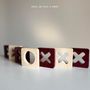 Gifts - Tic Tac Toe Game Board - Amaranth & Maple wood - SHALL WE PLAY A GAME?