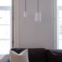 Ceiling lights - BULB - Minimalist Cylinder Ceiling Lamp in Glass with Colored Cabel - MOR