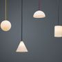 Suspensions - BULB - Petit plafonnier cylindrique en verre avec coloré câble - MOR