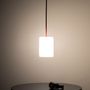 Suspensions - BULB - Petit plafonnier cylindrique en verre avec coloré câble - MOR
