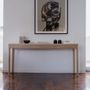 Mobilier et rangements pour bureau - FRONT — Buffet minimaliste en bois de frêne 160x40 - MOR