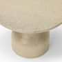 Tables basses - PESO — Table d'appoint ronde minimaliste en pierre calcaire, petite - MOR