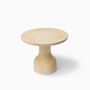 Coffee tables - PESO– Minimalist Round Side Table in Limestone, Medium - MOR