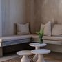 Coffee tables - PESO– Minimalist Round Side Table in Limestone, Medium - MOR