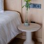 Coffee tables - PESO– Minimalist Round Side Table in Limestone, Large - MOR