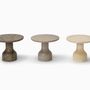 Coffee tables - PESO– Minimalist Round Side Table in Limestone, Small - MOR