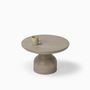 Coffee tables - PESO– Minimalist Round Side Table in Limestone, Small - MOR