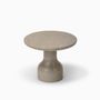 Coffee tables - PESO– Minimalist Round Side Table in Limestone, Medium - MOR