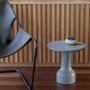 Coffee tables - PESO– Minimalist Round Side Table in Limestone, Medium - MOR