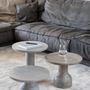Coffee tables - PESO– Minimalist Round Side Table in Limestone, Medium - MOR