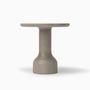 Coffee tables - PESO– Minimalist Round Side Table in Limestone, Large - MOR