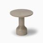 Coffee tables - PESO– Minimalist Round Side Table in Limestone, Large - MOR