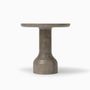 Coffee tables - PESO– Minimalist Round Side Table in Limestone, Large - MOR