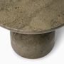 Coffee tables - PESO– Minimalist Round Side Table in Limestone, Medium - MOR
