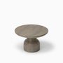 Coffee tables - PESO– Minimalist Round Side Table in Limestone, Small - MOR