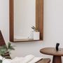 Mirrors - CAMPO – Minimalist Wall Mirror in Walnut Wood, Large - MOR