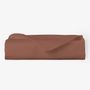 Linge de lit - Drap plat Ranforce, 150 x 260 cm, marron - DILIOS