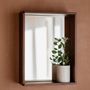 Mirrors - CAMPO – Minimalist Wall Mirror in Walnut Wood, Small - MOR