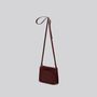 Bags and totes - Sparrow - Small leather crossbody bag in Grainy Merlot - MIMI BERRY