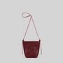 Bags and totes - Dino - Small leather crossbody bag in Grainy Merlot - MIMI BERRY
