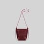 Bags and totes - Dino - Small leather crossbody bag in Grainy Merlot - MIMI BERRY