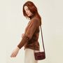 Bags and totes - Wren - Mini leather crossbody bag in Grainy Merlot - MIMI BERRY