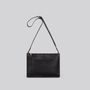 Bags and totes - Kite - Medium Leather Crossbody Bag in Grainy Black - MIMI BERRY