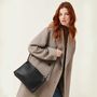 Bags and totes - Kite - Medium Leather Crossbody Bag in Grainy Black - MIMI BERRY