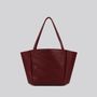 Bags and totes - Gala - Shoulder or handheld slouchy tote bag in Grainy Merlot - MIMI BERRY